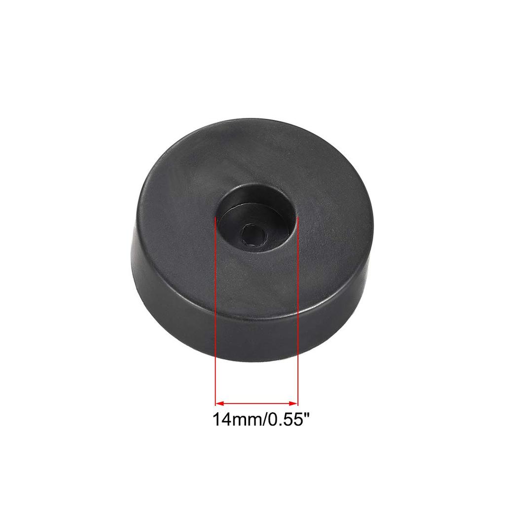 uxcell Foot Vibration Damping Base Pad Stand D45xH15mm Rubber for Guitar HiFi Speakers, Amplifiers, (4pcs)
