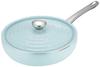 Meyer Circle Pan [Circle Pan 26cm with Lid, Blue] Aluminum Alloy, Compatible with All Heat Sources, Lightweight LPT-P26FBU