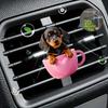 2D flat cup dog car vent clip decorative diffuser (fragrance not included), car interior decoration, aromatherapy clip, ideal for holiday gifts