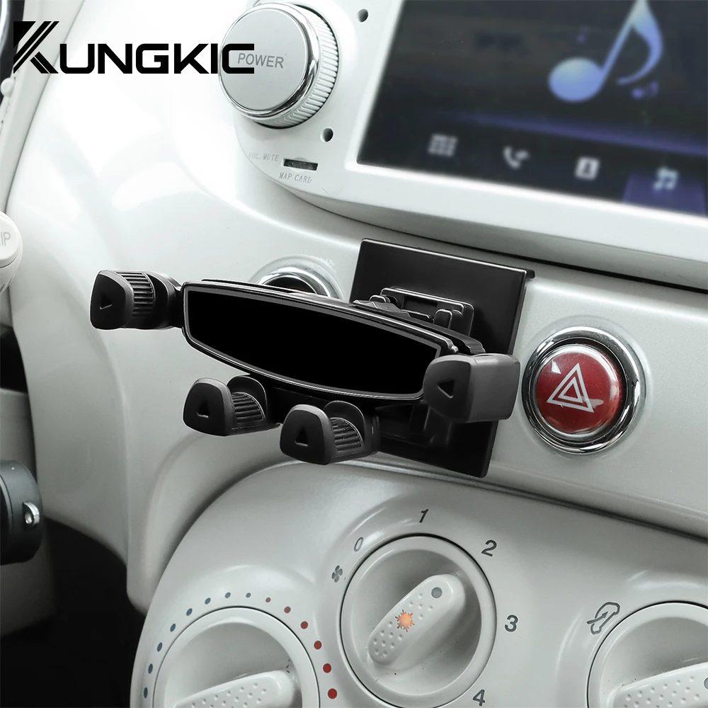 Supporto per Telefono Gravitazionale per Auto per Fiat 500 2008-2023 Abarth 595 2012-2017 2018 2019 2020 2021 2022 2023 Staffa Rotante Accessori