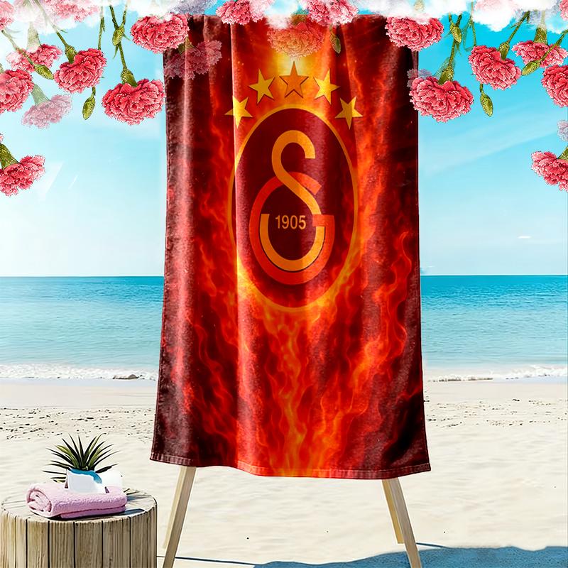 Galatasaray SK Beach Towel Suitable for Various Scenarios Such As Kitchen, Bathroom and Beach Swimming