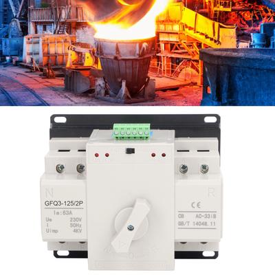 Dual Power Automatic Transfer Switch Mini Generator Changeover Switch for Home Shop Building AC230V 63A