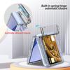 KEYSION Shockproof Case for Samsung Z Flip 7 6 5 5G Hard PC With Hinge Kickstand Card Slot Phone Cover for Galaxy Z Flip 5 6 7
