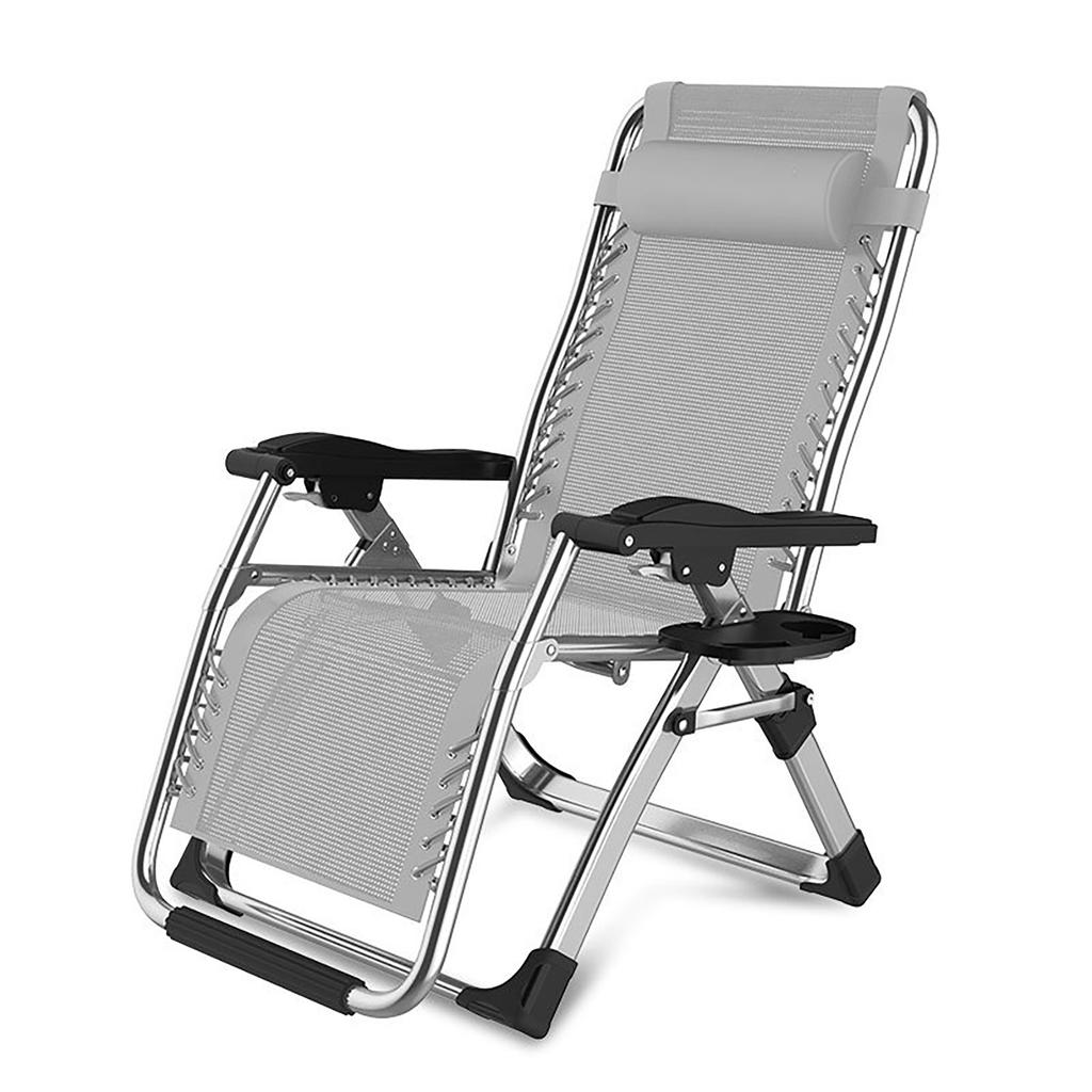 Folding Lounge Chair House Office Nap Bed Chair Outdoor Leisure Beach Recliner Chair with Wrench