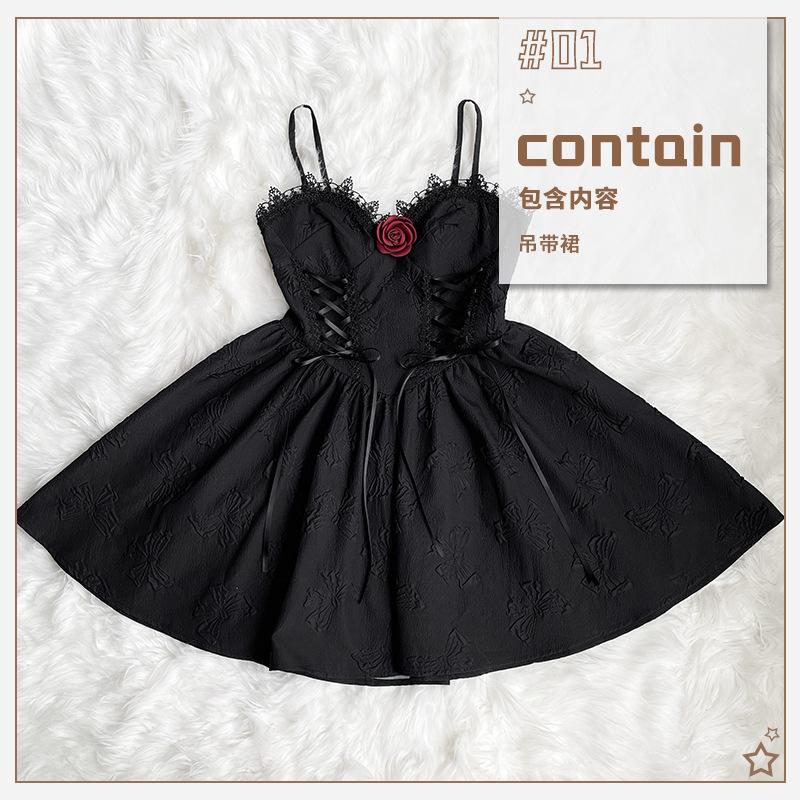 Dark Gothic Halloween Costume Witch Vampire Black Dress Bridal Angel Dress