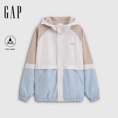 Gap Unisex Logo Embroidered Loose Hooded Jacket