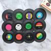 Vintage LP Record Coasters Cup Pads Non Slip Coffee Drink Mats ABS Material Cup Mats Suitable for Dining Table