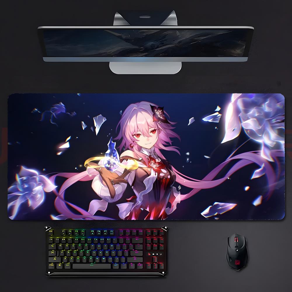 Cute Beautiful Game Honkai Star Rail Cyrene Mouse Pad Large Gaming Mousepad With Stitched Edges Thickened Desk Mat Pc