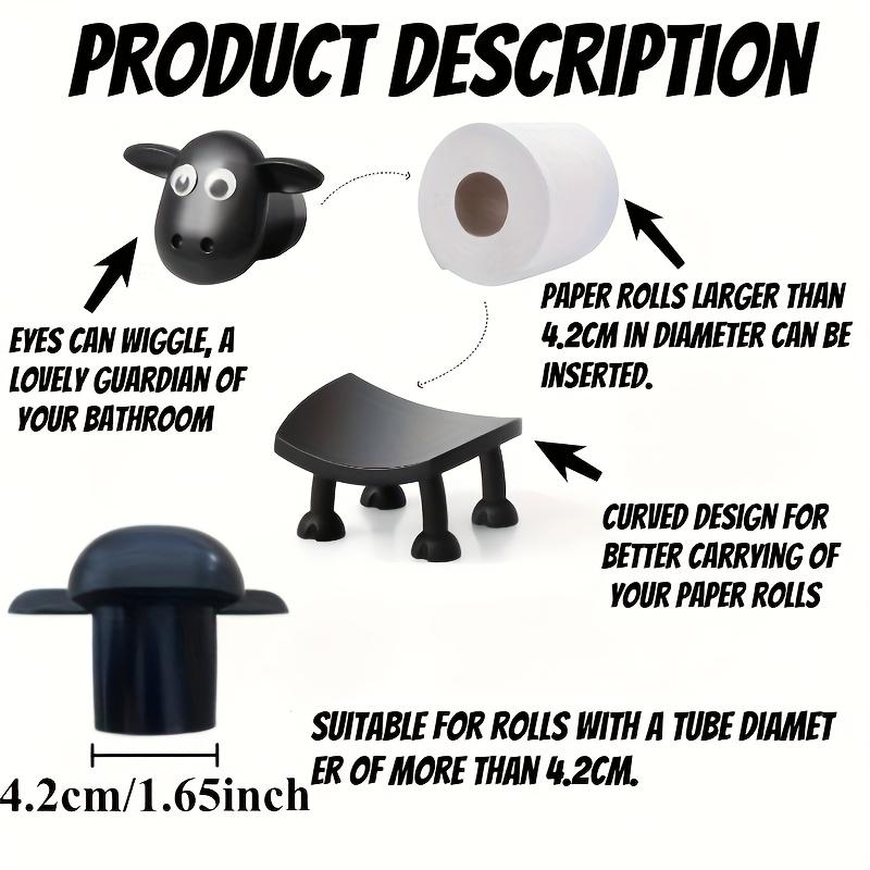 3D Printed Adorable Sheep-Shaped Toilet Paper Holder - Perfect for Bathroom Decor, Freestanding Plastic Design, Ideal Gift