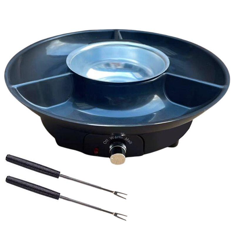AEE2-Electric Fondue Set, With Fork, Chocolate Melting Pot, Chocolate Melting Candy Melting Fondue Pot US Plug