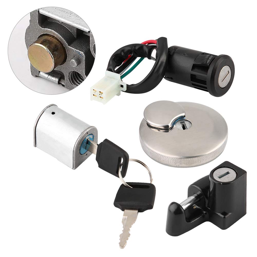 Helmet Lock, Ignition Lock, Lock + Key Set, Motorcycle Ignition Lock, ABS + Aluminum