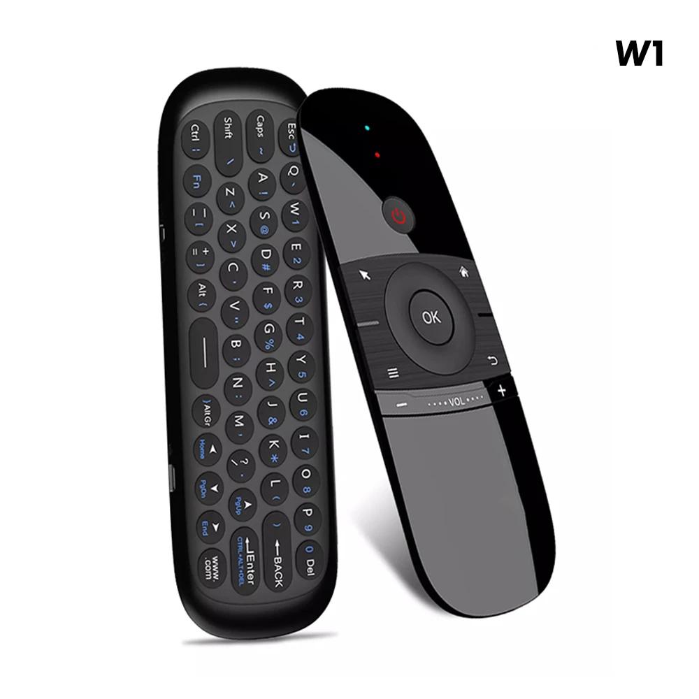 W1 Air Mouse 2.4G Wireless Keyboard Remote Control IR Remote Learning 6-Axis Motion Sense for Smart Android TV чёрный