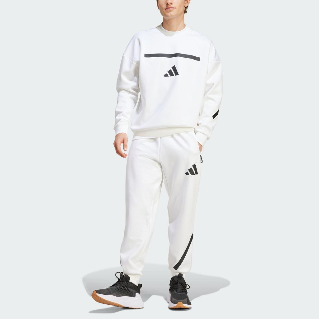 Adidas Z.N.E. True Healing Series FW24 Sweatshirt Comfortable Sports Casual Pullover Long Sleeve American Hoodie Men Sweatshirt White JF2451