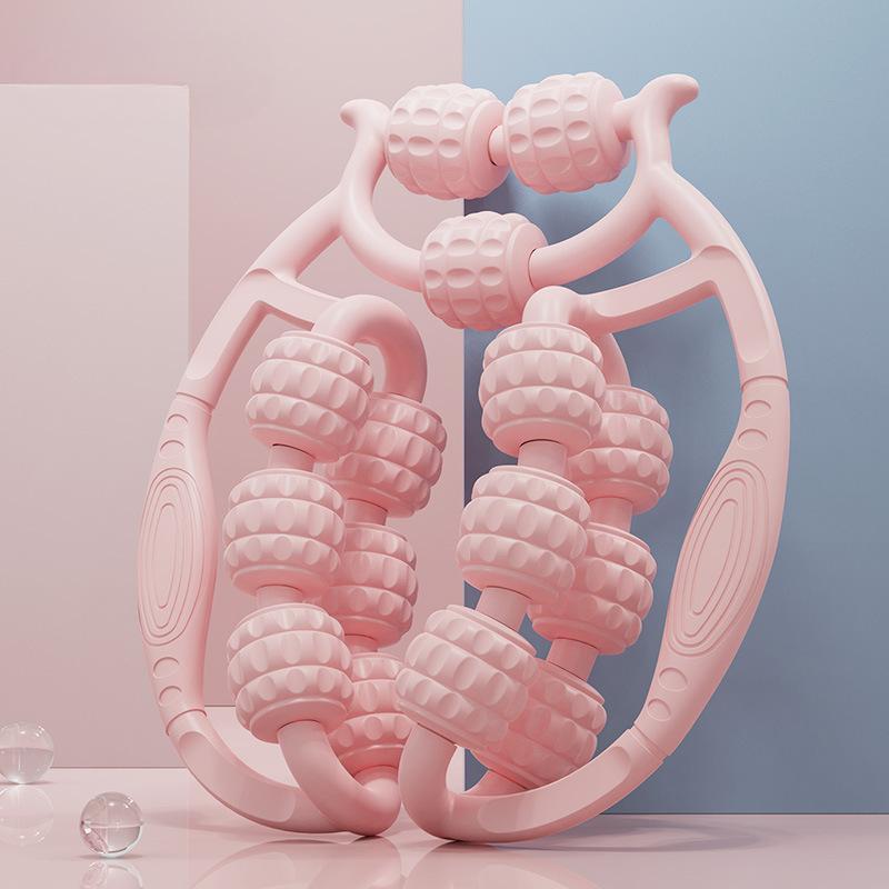 Dairesel Bacak Kelepçeleme Silindiri Saplı Masaj Aleti Profesyonel Kas Gevşemesi İnce Bacak Sihirli Alet Çok Fonksiyonlu Yoga Köpük Şaftı