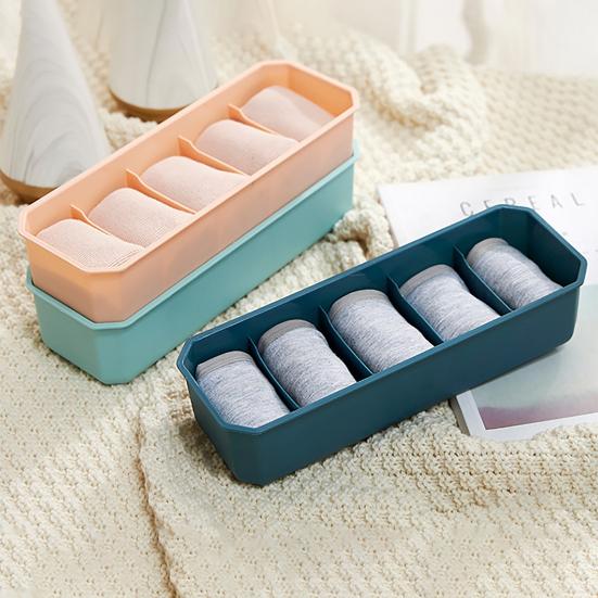 Socks Storage Box Stackable Fashion Portable Bra Underwear Storage Organizer Compartment Case for Home