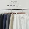 Men's High-End Chinese Style Cotton Linen Pants - Spring/Autumn Thin, Loose, Straight, White Casual Trousers
