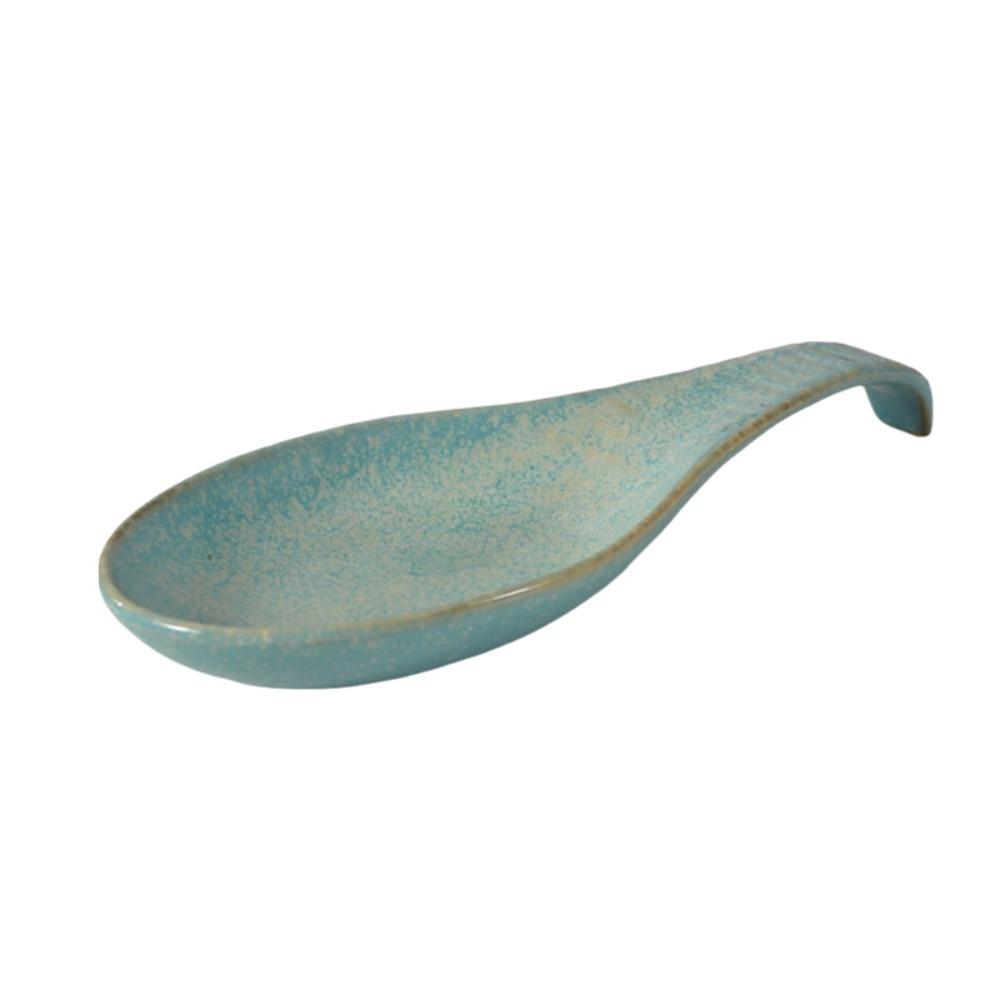 Vintage Keramisk Spatelstöd Anti-halk Textur Redskapshållare Slevhållare Matsalsbord