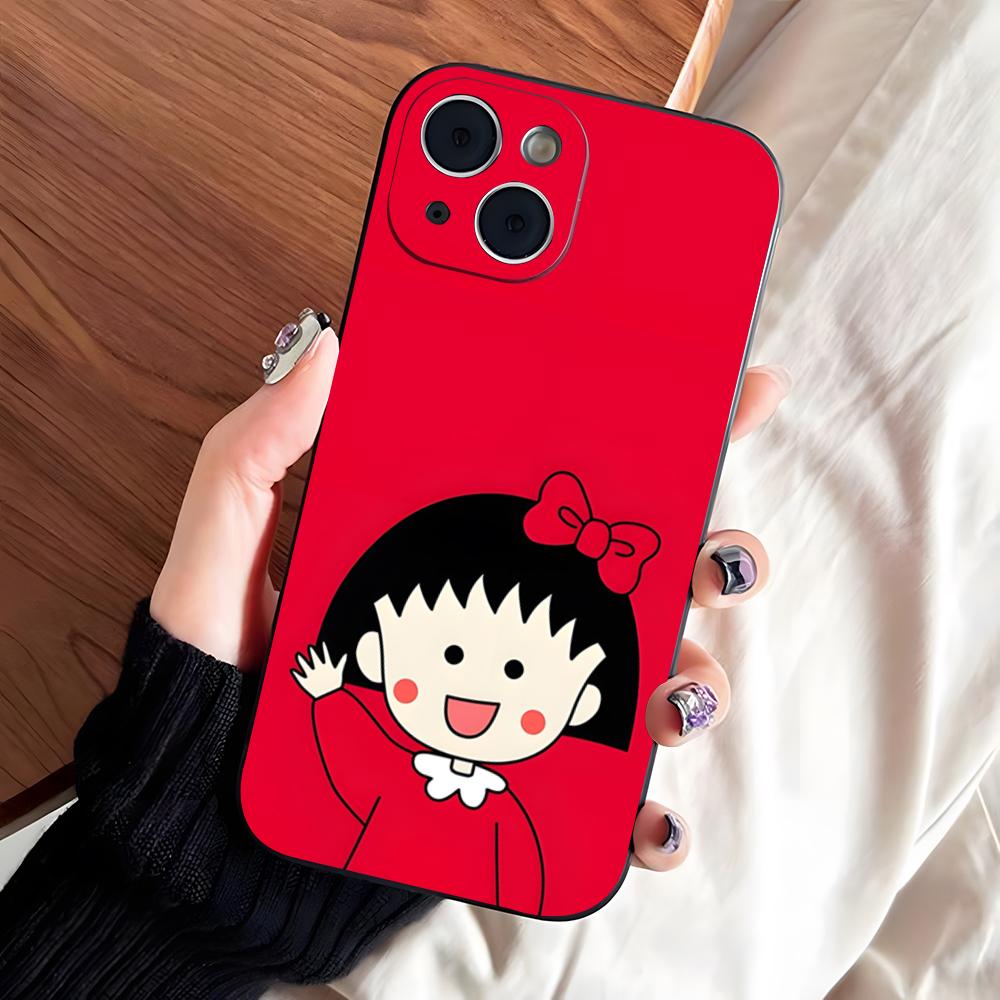 Chibi Maruko-chan Phone Case For IPhone 17 Pro Max 16 15 14 Pro Max 13 11 X Xs Xr 8 7Plus Silicone Cover