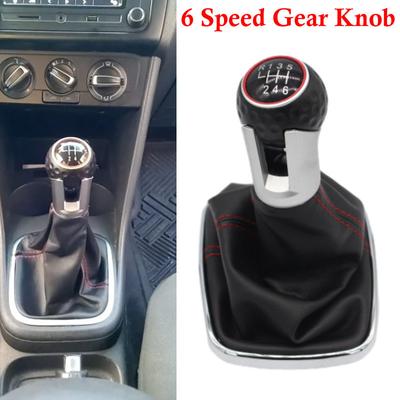 6rychlostní hlavice řadicí páky PU kůže a plast pro Volkswagen Mk4 Golf/GTI/R32 1999-2005