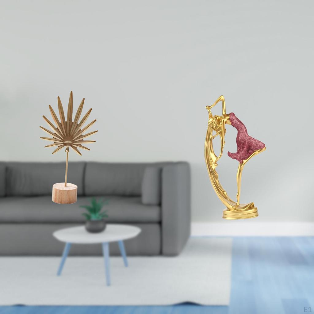 Nordic Abstract Metal Sculpture And Ballet Dancing Girl Statue Creative Ornament Figurine for Home