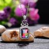 New Square Pendant Necklace for Women Fashion Versatile Accessories Lady's Party Necklace Gorgeous Colorful Neck Jewelry