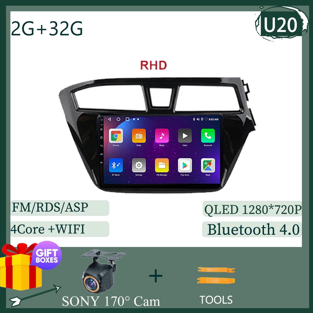 

Caplay Android для Hyundai I20 LHD 2015 2016 2017 2018 совместим с европейской моделью GPS ISP Car Radio Bluetooth Auto BT NO 2 DIN