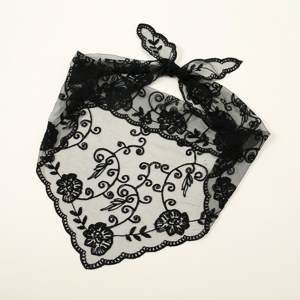 Fashion Lace Hairscarf Women Retro Triangle Hair Bands Vintage Triangular Headscarf Girls Elegant Headwear Hair Accessories
