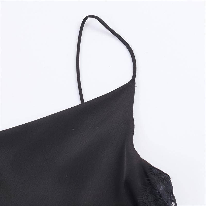 Winter 2025 European & American Style Sexy Silk Satin Dress for Women