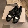 Grape mother spring new Mary Jane shoes women's 2025 French inner height increase flat sole shoes women's color matching shoes women