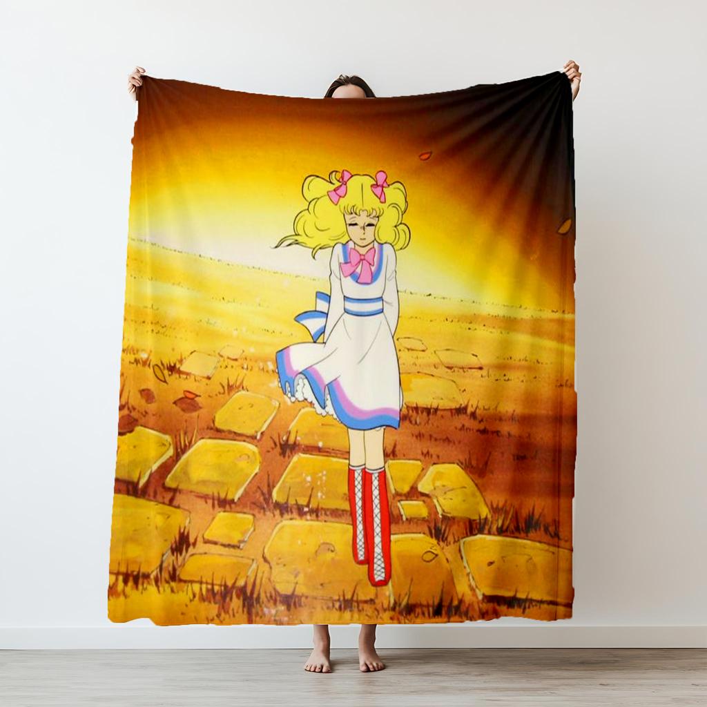 130cm×150cm Candy Candy Anime Blanket Kawaii Japanese Anime Blankets Movie Funny Throw Blankets for Home Hotel Sofa Bedspread