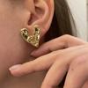 Concave Convex Irregular Heart Earrings for Women Lightweight Alloy Ear Studs Accessory Earwear Accessories for Party