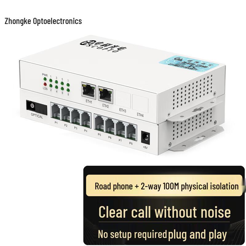 Zhongke Optoelectronics Telephone & Network Fiber Optic Transceiver SC Interface