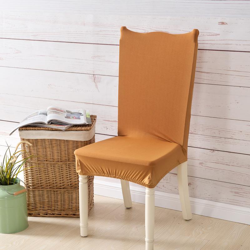 Household Elastic One-piece Hotel Dining Table and Chair Back Cover European Fabric Seat Cover Chair Stool Cover Dining Chair Cover