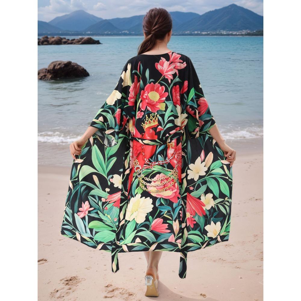 Rochie Caftan Boho Mărime Mare, Rochie Maxi Cover Up pentru Femei