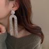 Fashion Statement Earring Long Full Rhinestone Big Earrings For Women Euorpe Evening Party Crystal Tassel Earings