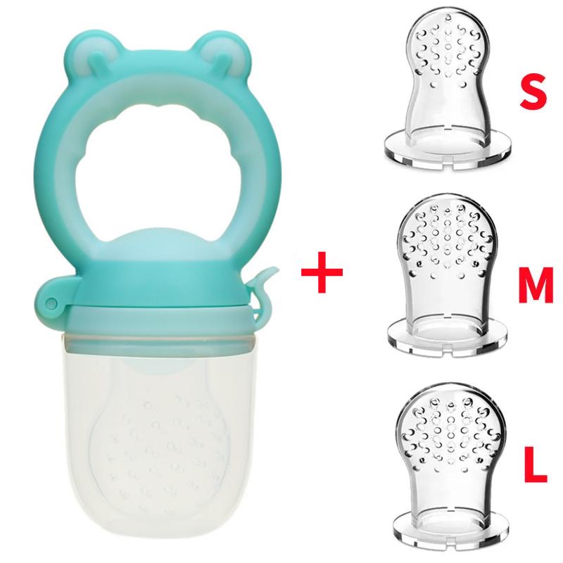 Alimentatore Frutta Cibo Silicone Senza BPA per Bambini Sacchetti Alimentazione Toddler Tettarella Nipple Soother per Neonati Masticatore Alimentazione Neonato