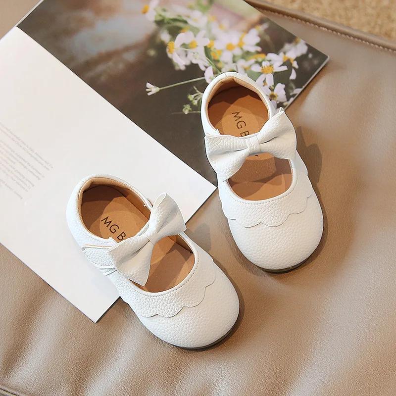 Girls Soft Bottom Multi-color Leather Spring Autumn New Baby Girl Bright Color Leather England Style Breathable Princess Shoes 24