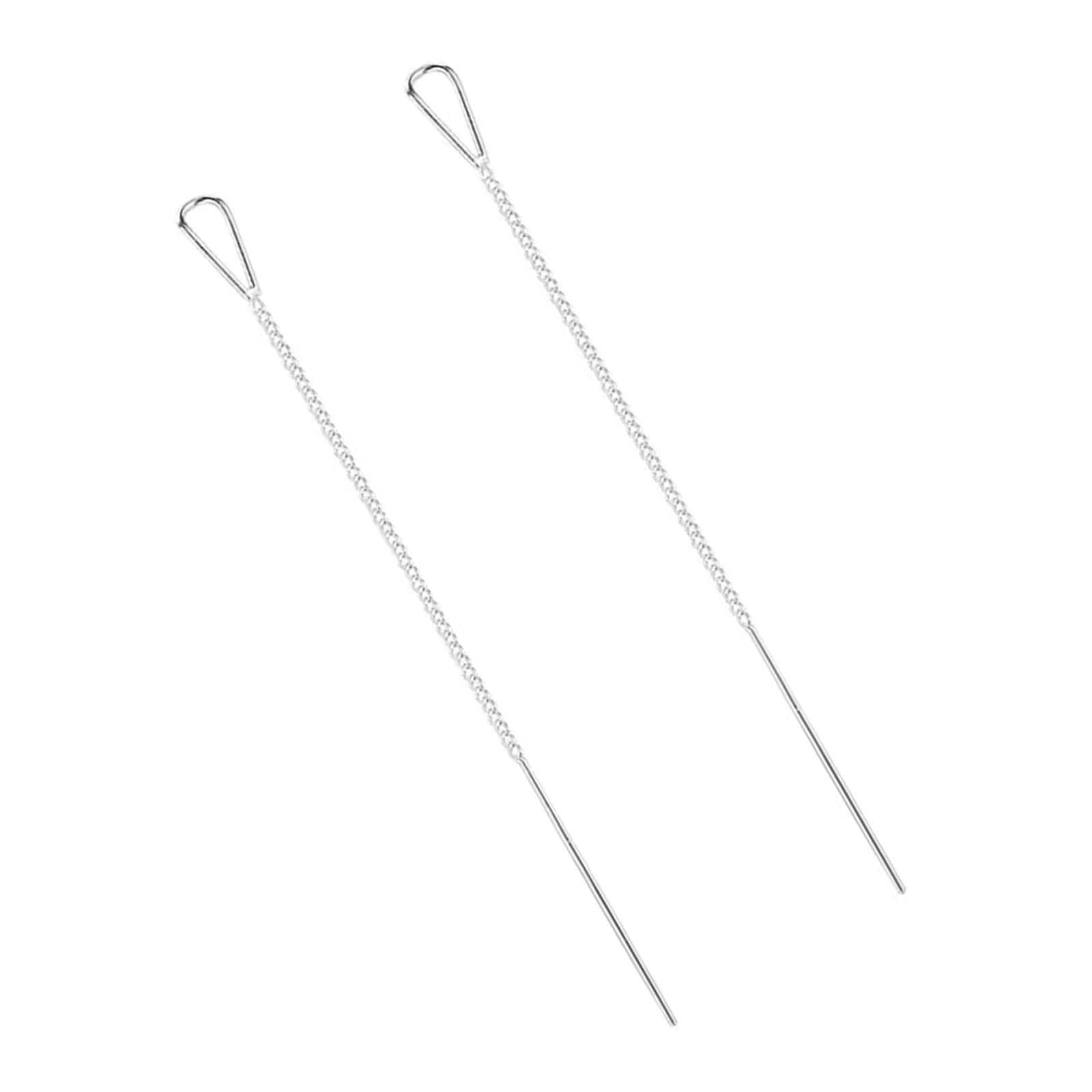 

Luxury Waterdrop Sterling Silver Ear Threads For Women Elegant Hypoallergenic Ear Jewelry With Timeless Shine