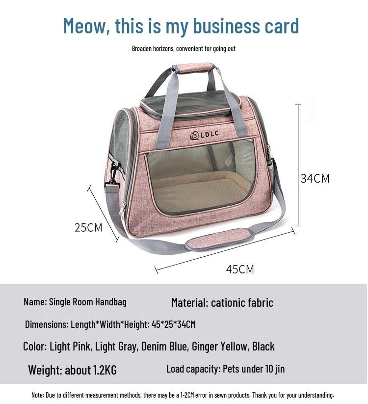 Large Capacity Foldable Rolling Pet Carrier - Portable Cat Suitcase