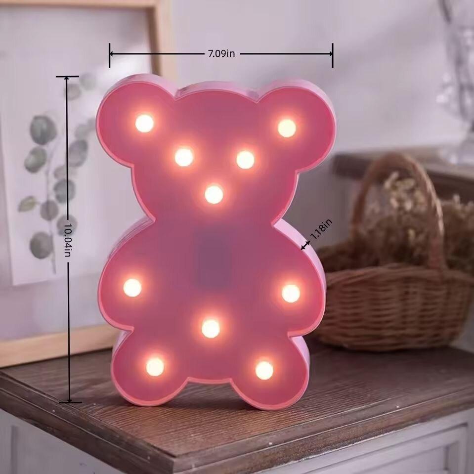 1 STK Kreative LED-förmige Wandleuchte Batteriebetrieben Nachtlicht Innen Dekorationsleuchten Für Schlafzimmer Tisch Strandparty & Fotografie