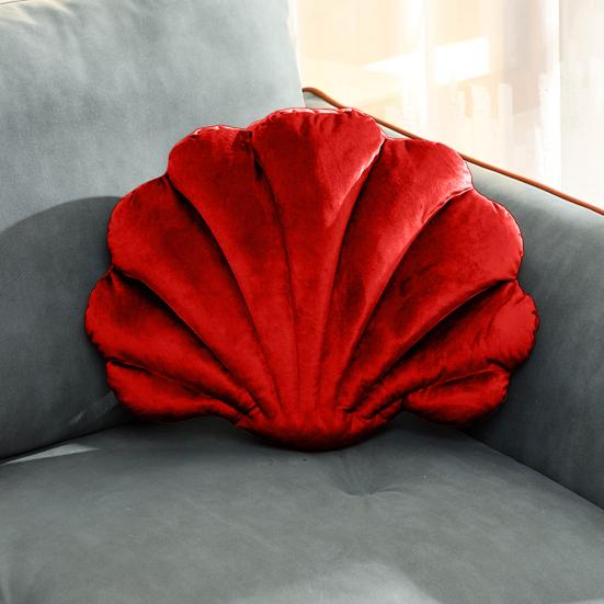 Throw Pillow Non-shedding Tear-Resistant High Elasticity Good Rebound Full Filling Breathable Shell Shape Throw Pillow Doll Home Decor