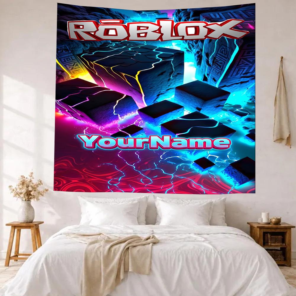 Roblox Custom Your Name Wall Decor Tapestry Art For Pet Memorial Birthdaywedding Party Backdrop Family Gift