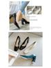 Korean Style Patent Leather Square Toe Women's High Heels with Thick Heels for 2024