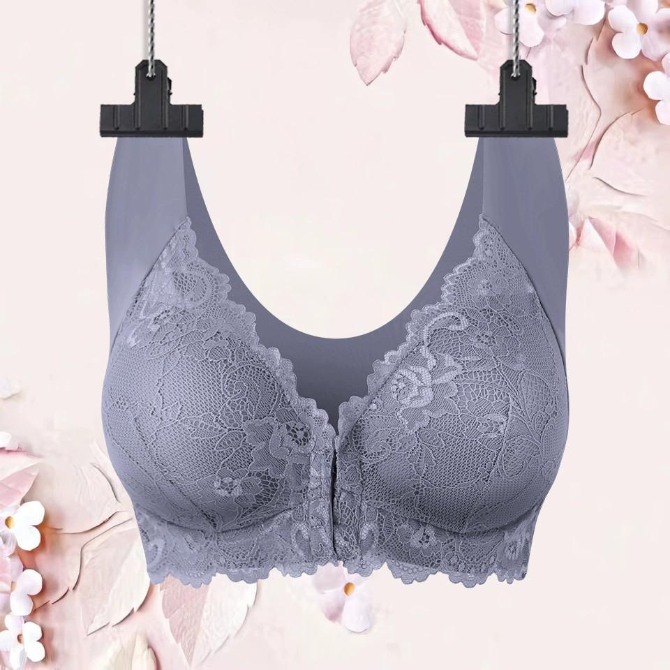 Plus Size Lace Front Closure Wirefree Women S Vest Style Bra