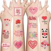 New Cartoon Valentine's Day Love Series Tattoo Stickers Waterproof Party Gift Fun Face Hand Stickers