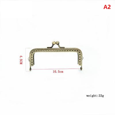 1 Stuks Vierkant Glanzend Zilver Basic Metalen Portemonneeframe Kliksluiting Slot DIY Tasaccessoires