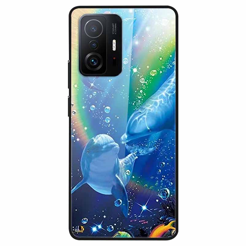 For Xiaomi 11T Tempered Glass Case Soft Bumper Hard Funda For Xiaomi mi 11T Pro Phone Case 11 T 11T Pro 11TPro Back Cover Shells
