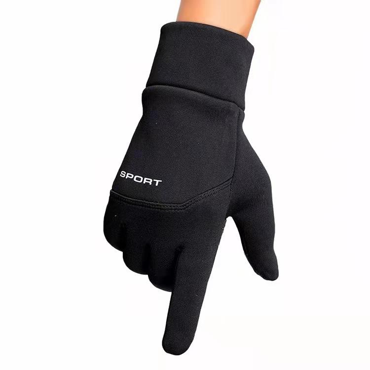 Cycling Gloves Winter Style Plus Velvet Thickened Outdoor Sports Windproof and Water Splashing Plus Velvet Gloves