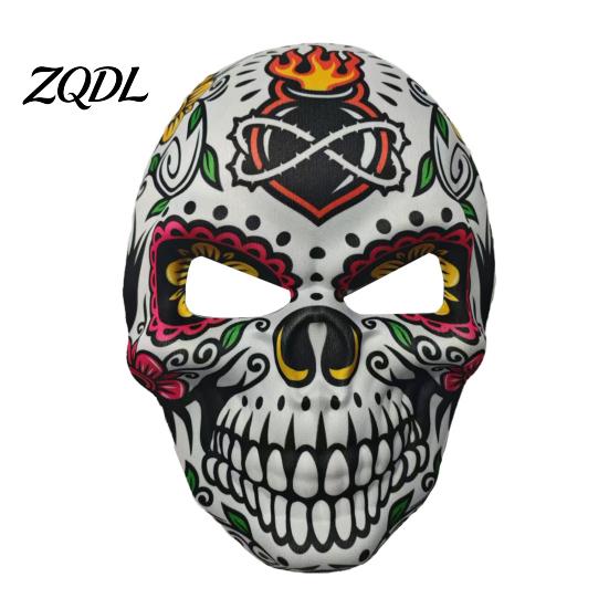Comfortable Carnival Face Cushion Day of The Dead Skull Masque, Halloween Sugar Full Party Masque Masquerade Accessory for Cosplay, Mexican