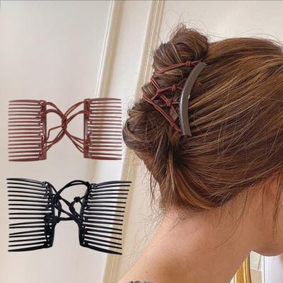 Vintage Creative Magic Hair Comb Elastic Rope Disc Hair Claw For Women Headwear Hair Clip Fashion Hairgrip Accessories